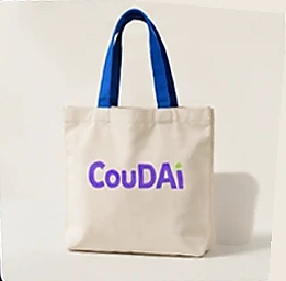 带 CouDAi 品牌的帆布袋参考